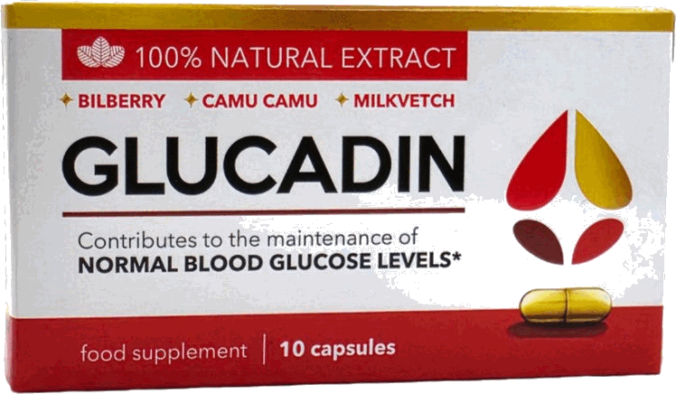 Opakowanie Glucadin — suplement diety, 10 kapsułek